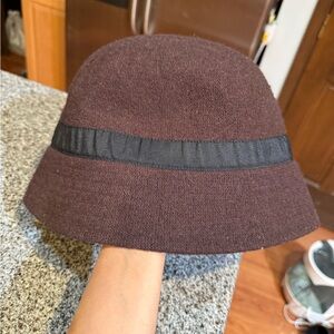 Brown Winter Hat with Black Band limited